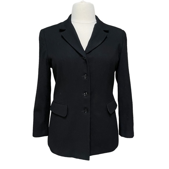 Vintage 100% Pure Wool 3 Button Black Blazer‎ By Norton McNaughton Size: 14 - Picture 8 of 8